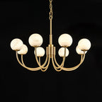 Alira Chandelier Vintage in Alabaster - Kingsley Beaumont