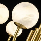 Alira Chandelier Vintage in Alabaster - Kingsley Beaumont