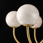 Alira Chandelier Vintage in Alabaster - Kingsley Beaumont