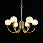Alira Chandelier Vintage in Alabaster - Kingsley Beaumont