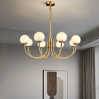 Alira Chandelier Vintage in Alabaster - Kingsley Beaumont
