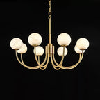 Alira Chandelier Vintage in Alabaster - Kingsley Beaumont