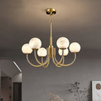 Alira Chandelier Vintage in Alabaster - Kingsley Beaumont