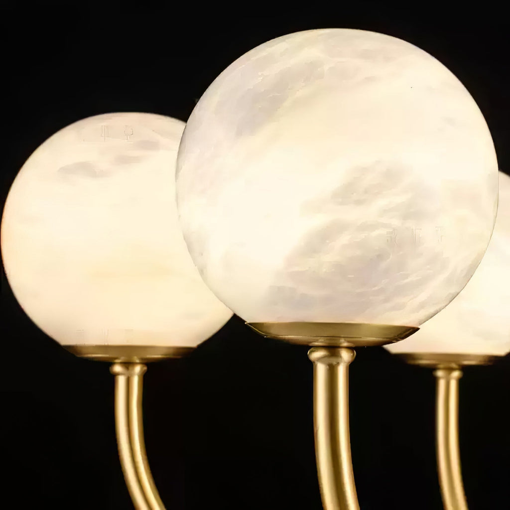 Alira Chandelier Vintage in Alabaster - Kingsley Beaumont