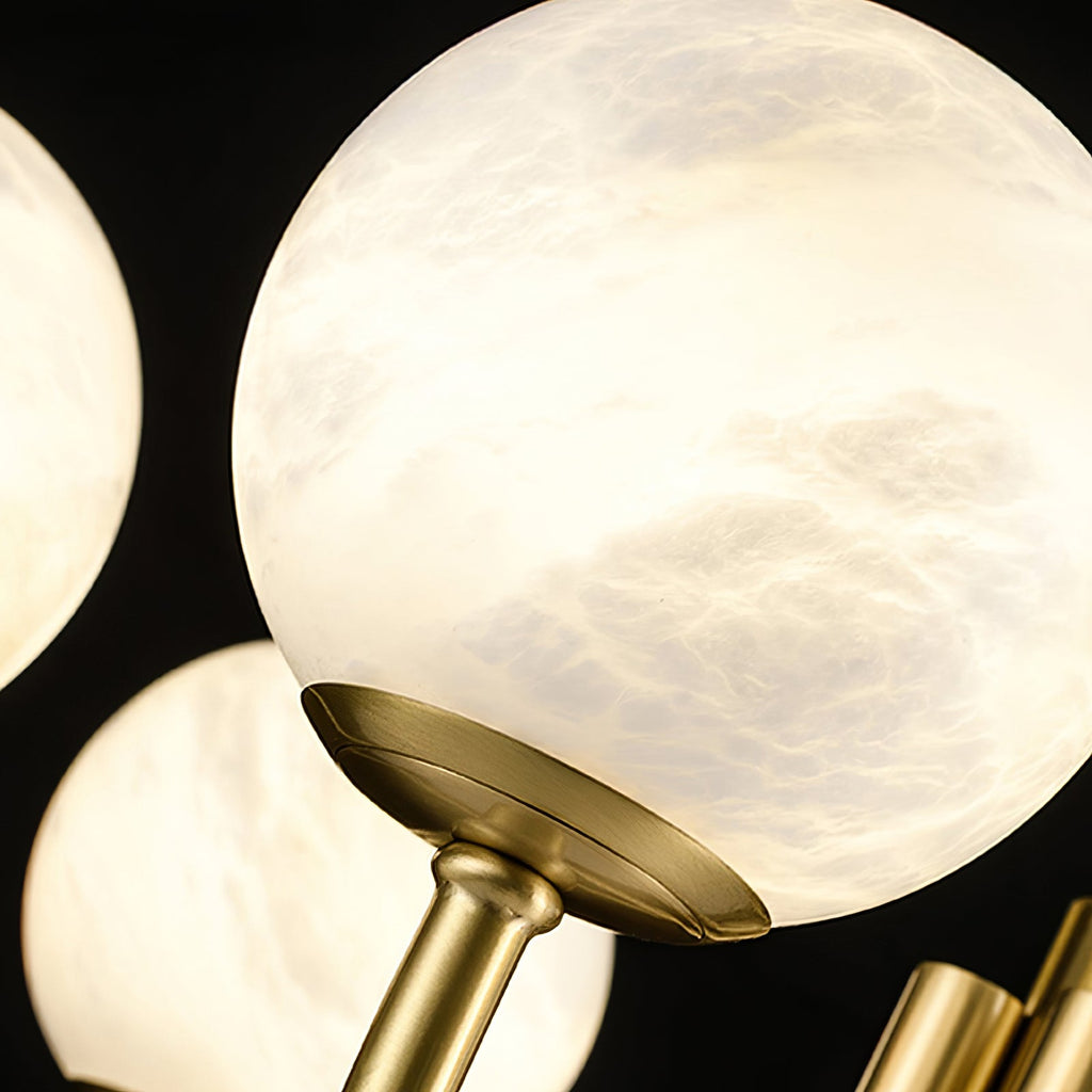 Alira Chandelier Vintage in Alabaster - Kingsley Beaumont