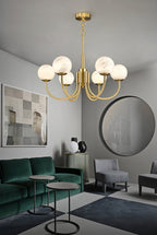 Alira Chandelier Vintage in Alabaster - Kingsley Beaumont