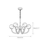 Mjolkuvys Modern Minimalist Globe Brass Alabaster Chandelier