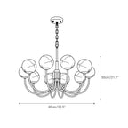 Mjolkuvys Modern Minimalist Globe Brass Alabaster Chandelier