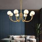 Alira Chandelier Vintage in Alabaster - Kingsley Beaumont