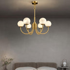 Alira Chandelier Vintage in Alabaster - Kingsley Beaumont