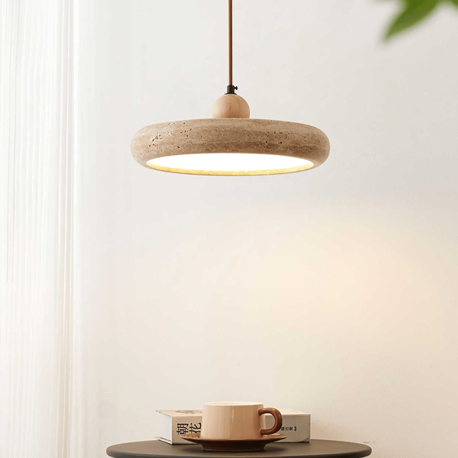 Zesolor Minimalist Travertine Pendant Light
