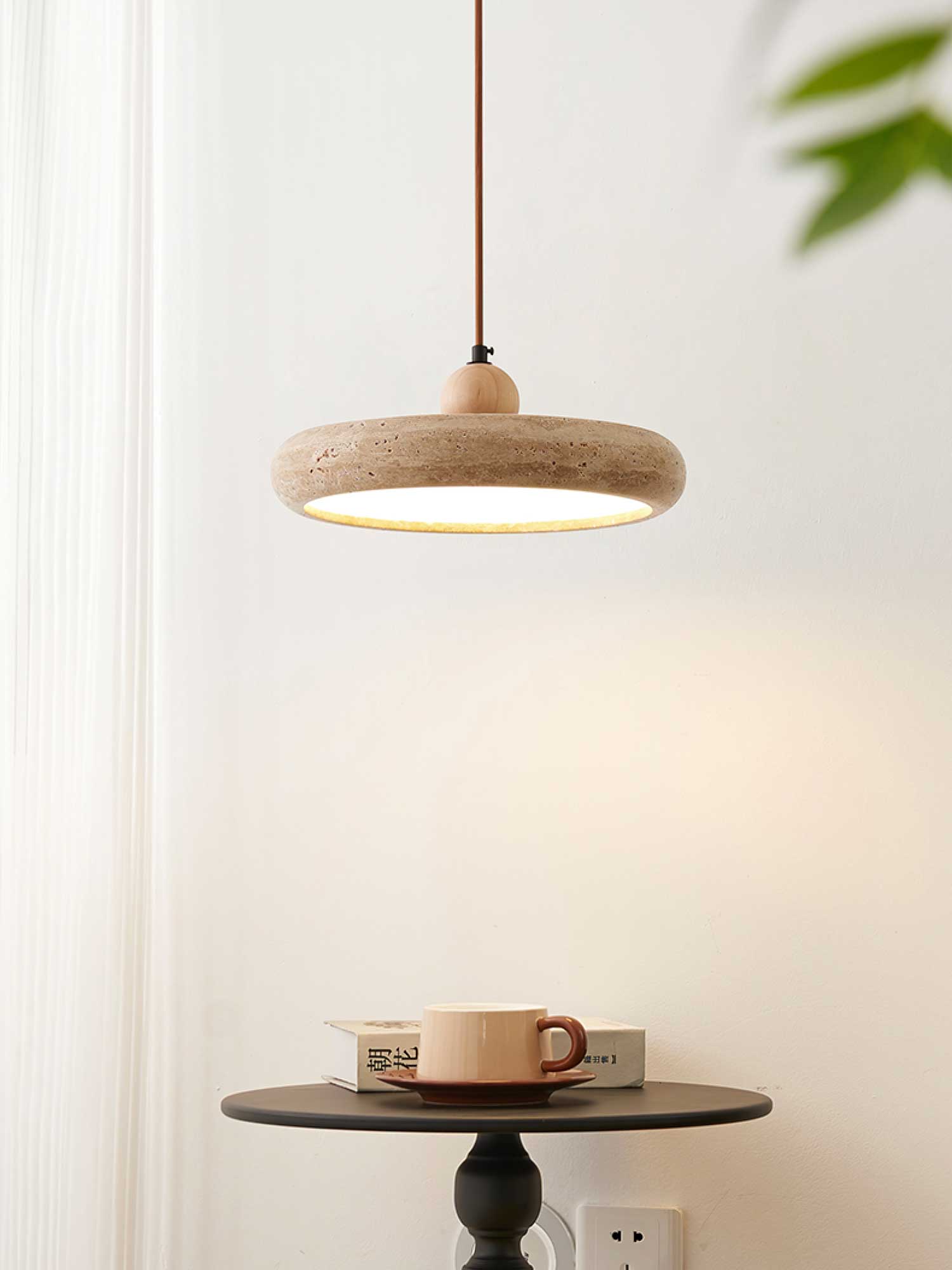 Zesolor Minimalist Travertine Pendant Light