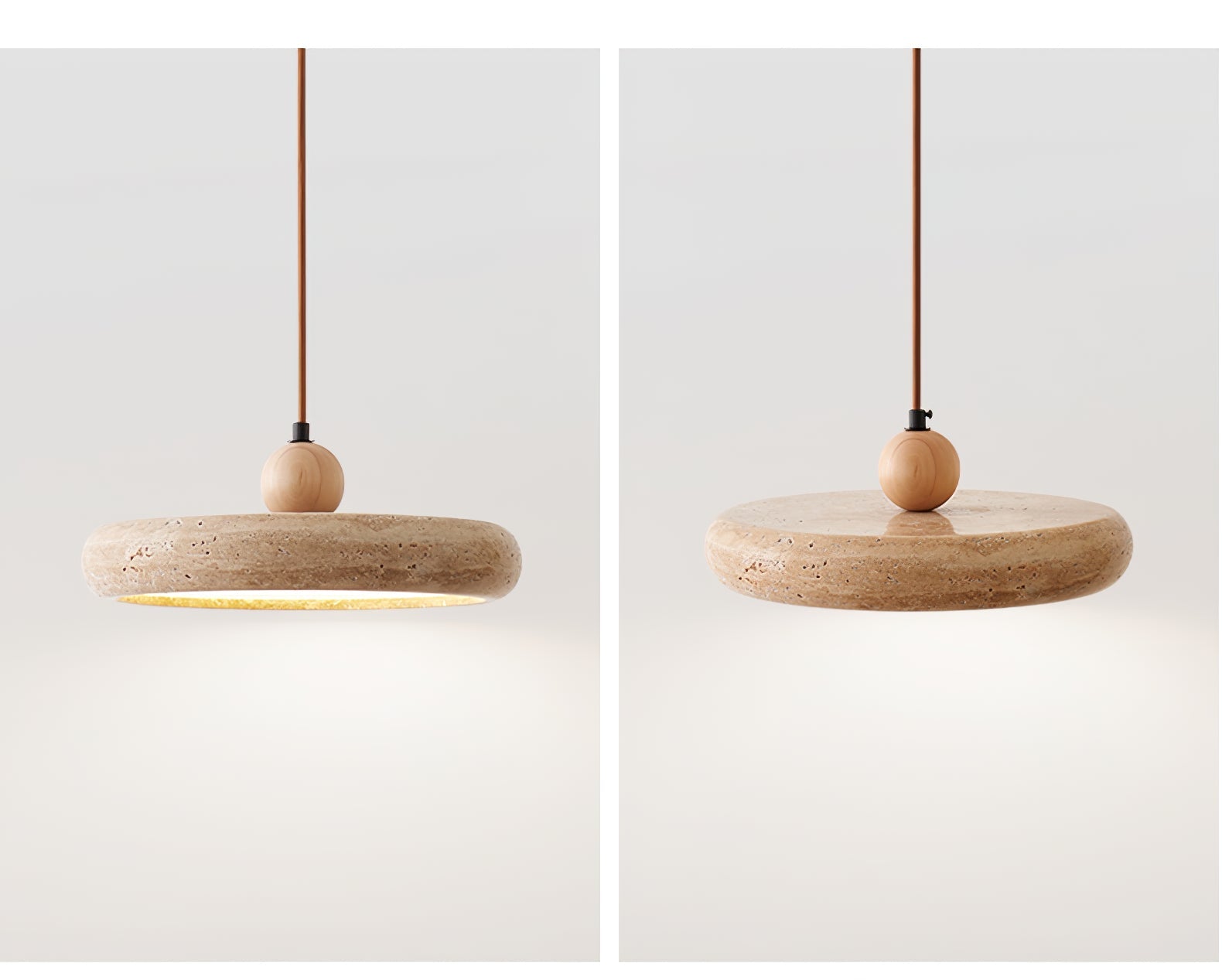 Zesolor Minimalist Travertine Pendant Light