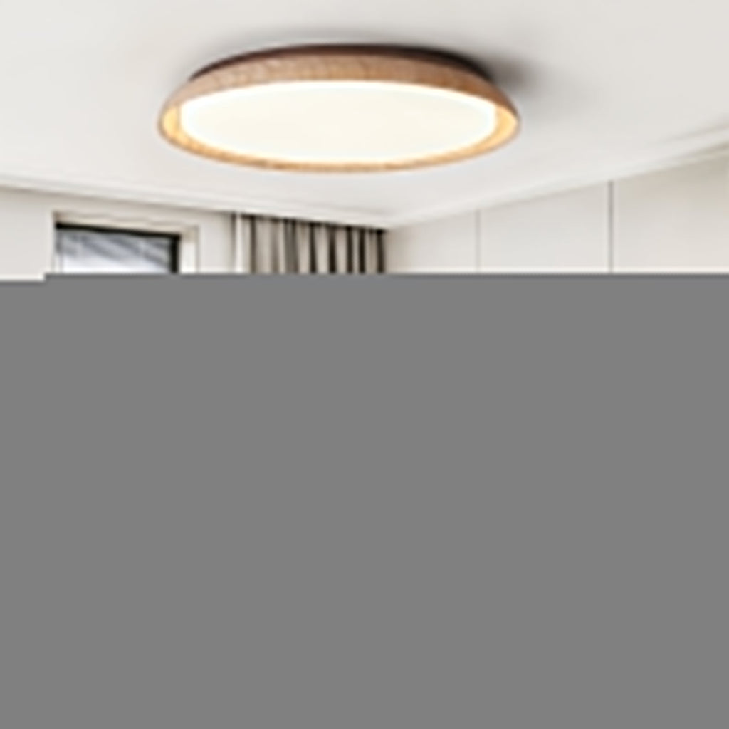 Elvinila Ring-Rim Travertine Ceiling Light