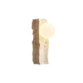 Aureum Modern Minimalist Glass Travertine Wall Lamp