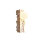 Aureum Modern Minimalist Glass Travertine Wall Lamp