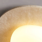 Orlaeisra Ceiling Light Circular in Travertine - Kingsley Beaumont