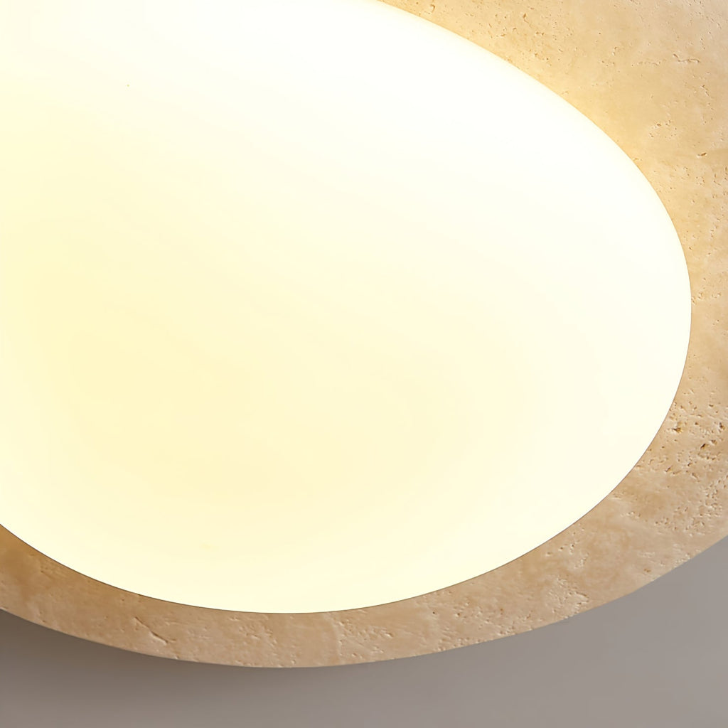 Orlaeisra Ceiling Light Circular in Travertine - Kingsley Beaumont