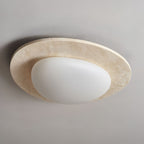 Orlaeisra Ceiling Light Circular in Travertine - Kingsley Beaumont