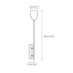Kvennuvyo Modern Minimalist Walnut Metal Wood Wall Lamp