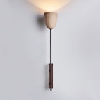 Kvennuvyo Modern Minimalist Walnut Metal Wood Wall Lamp