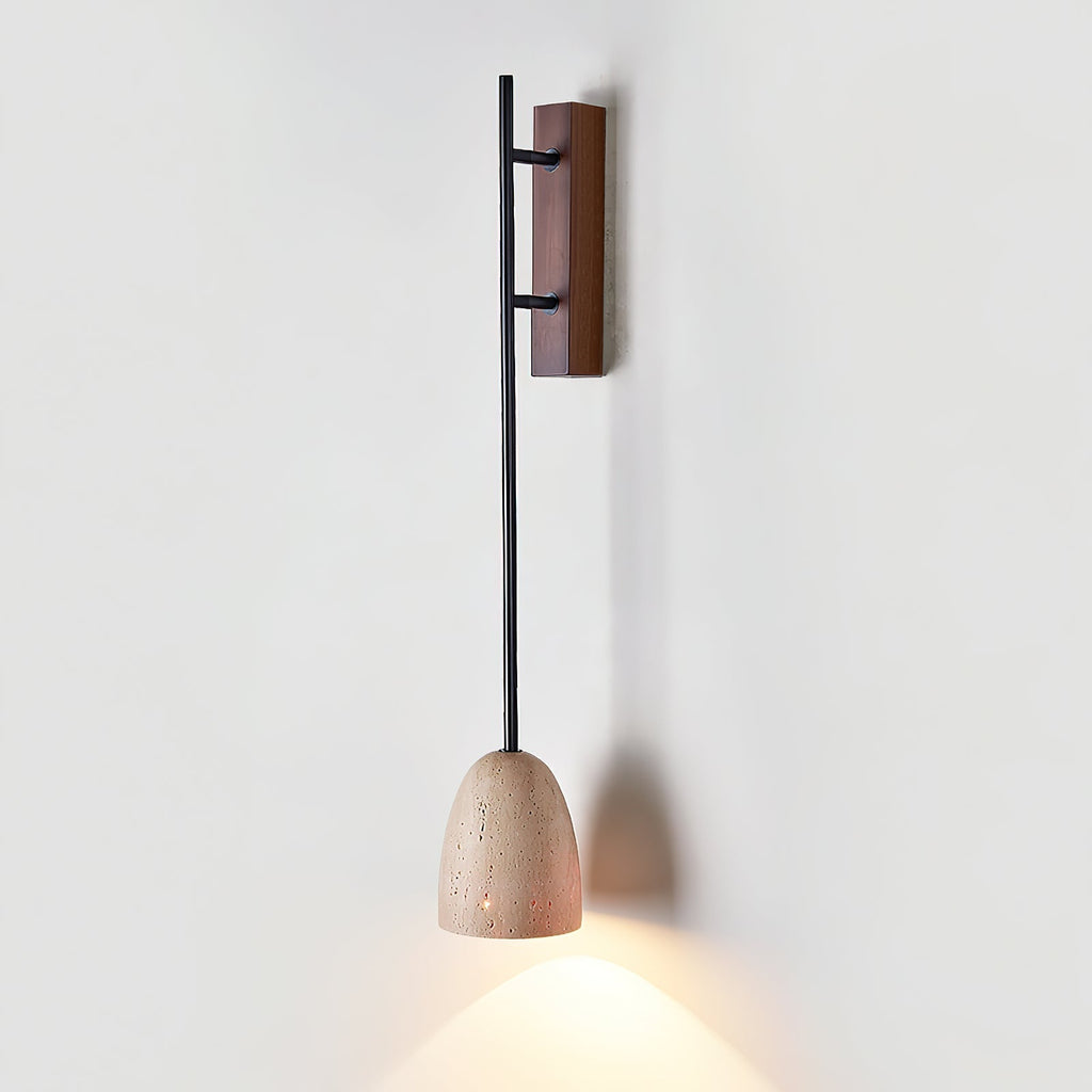 Kvennuvyo Modern Minimalist Walnut Metal Wood Wall Lamp