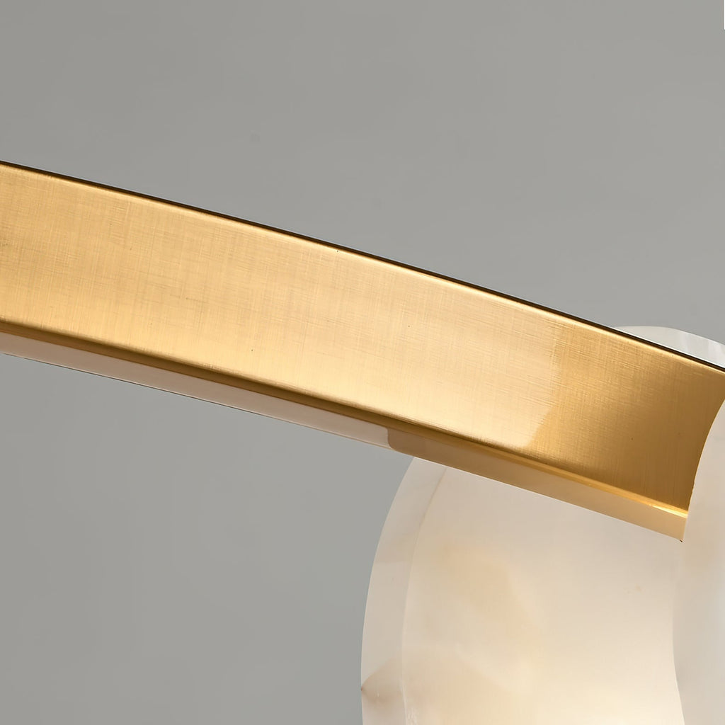 Ostruvys Postmodern Luxury Brass Alabaster Chandelier