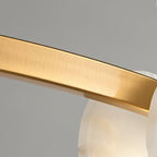 Ostruvys Postmodern Luxury Brass Alabaster Chandelier
