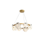 Ostruvys Postmodern Luxury Brass Alabaster Chandelier