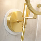 Ljomuvyo Modern Minimalist Brass Alabaster Sconce Wall Lamp