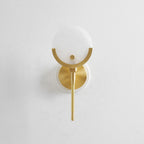 Ljomuvyo Modern Minimalist Brass Alabaster Sconce Wall Lamp