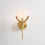 Ljomuvyo Modern Minimalist Brass Alabaster Sconce Wall Lamp