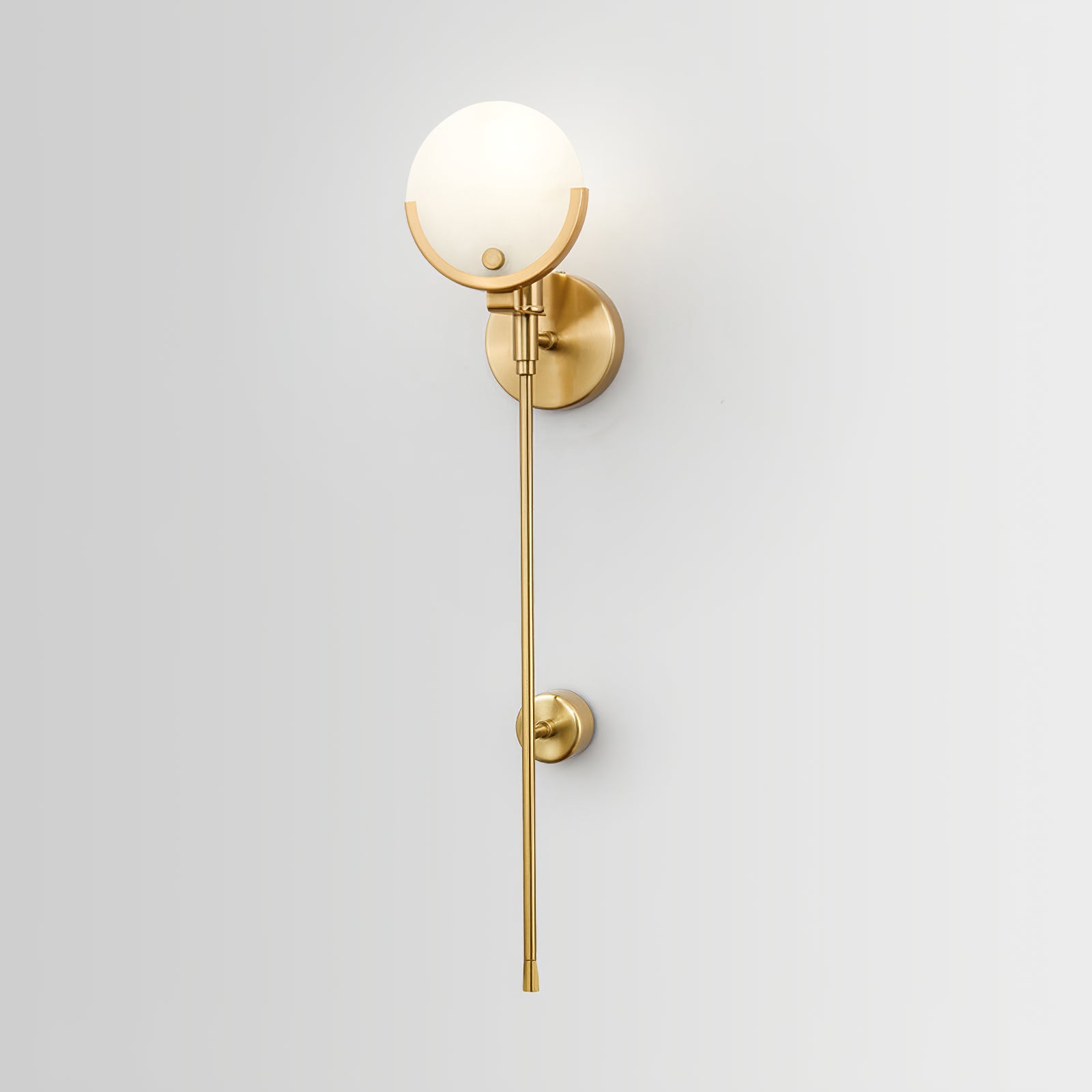 Ljomuvyo Modern Minimalist Brass Alabaster Sconce Wall Lamp