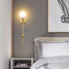Kristy Brass Sconce  Alabaster