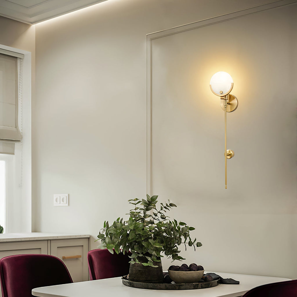 Bravi Brass Sconce Alabaster