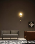 Ljomuvyo Modern Minimalist Brass Alabaster Sconce Wall Lamp