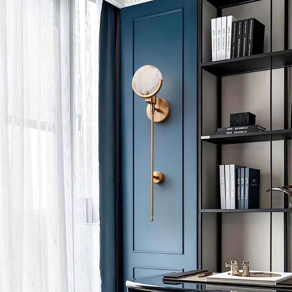 Bravi Brass Sconce Alabaster