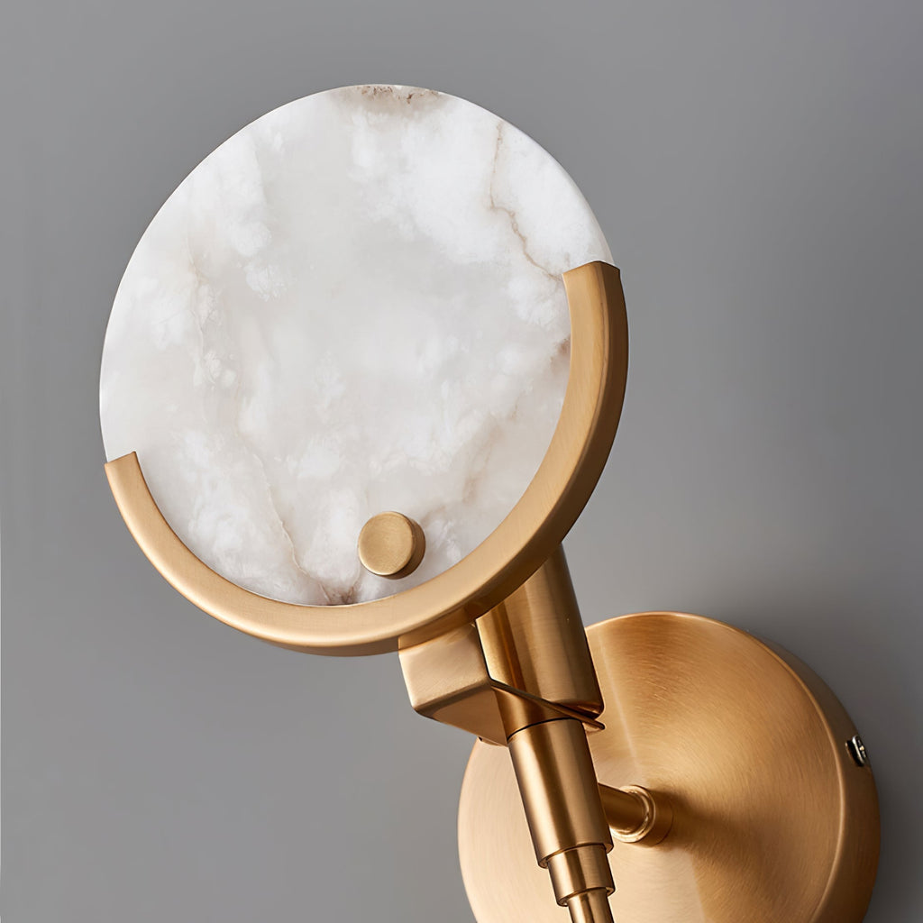 Kristy Brass Sconce  Alabaster
