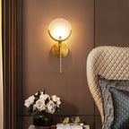 Kristy Brass Sconce  Alabaster