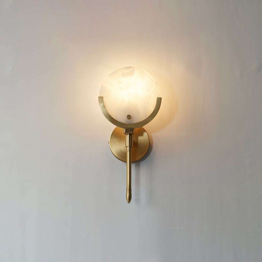 Bravi Brass Sconce Alabaster
