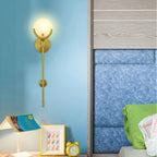 Ljomuvyo Modern Minimalist Brass Alabaster Sconce Wall Lamp