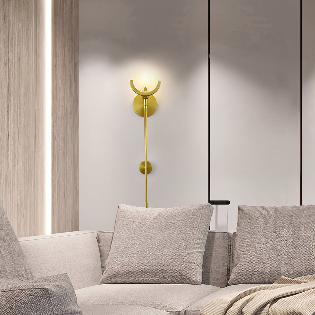 Bravi Brass Sconce Alabaster
