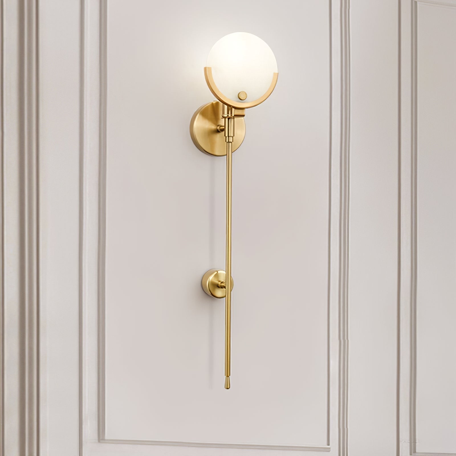Bravi Brass Sconce Alabaster