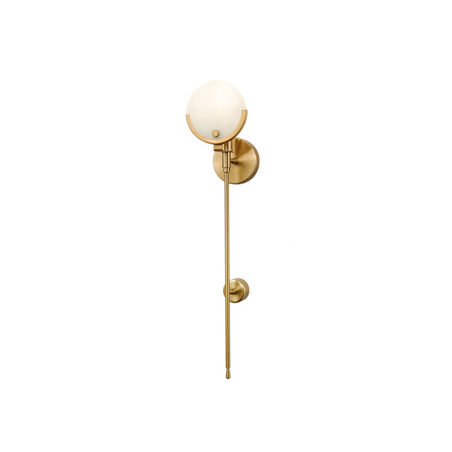Kristy Brass Sconce  Alabaster