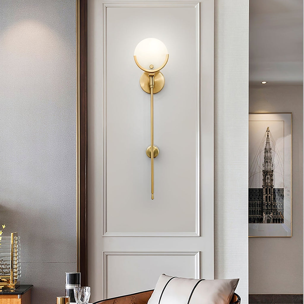 Bravi Brass Sconce Alabaster