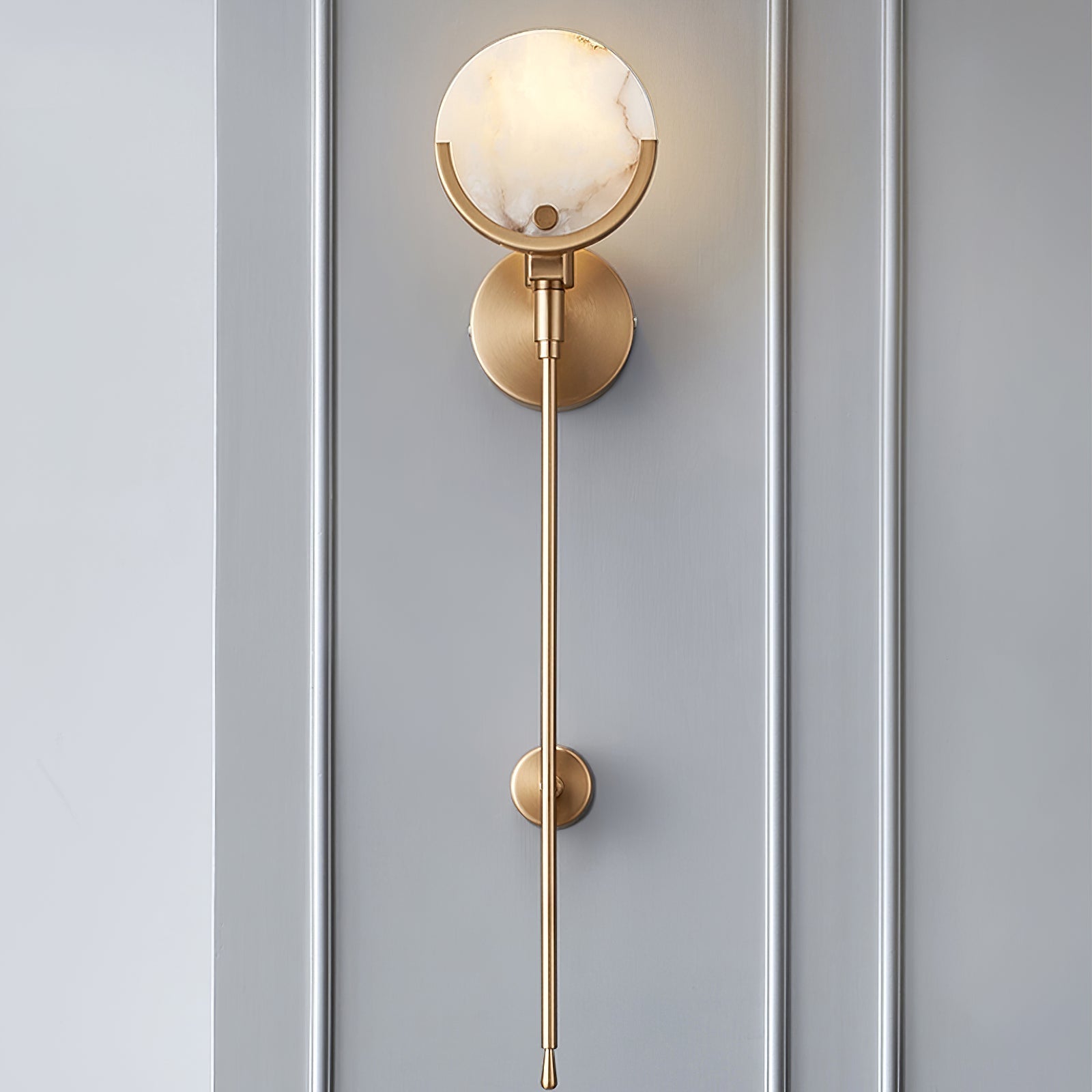 Bravi Brass Sconce Alabaster