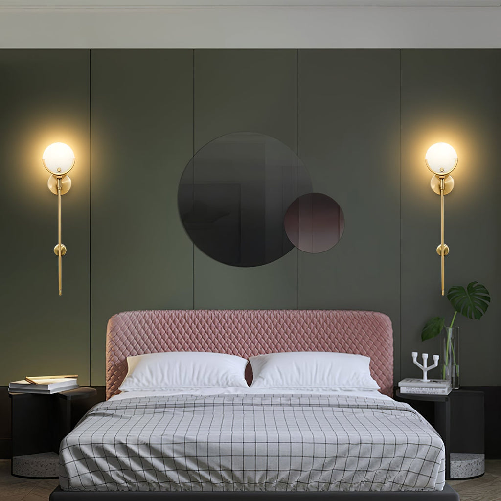Bravi Brass Sconce Alabaster