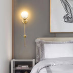Kristy Brass Sconce  Alabaster
