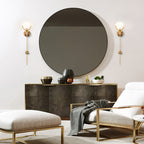 Ljomuvyo Modern Minimalist Brass Alabaster Sconce Wall Lamp