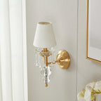 Qvistuvyh Postmodern Luxury Fabric Crystal Wall Lamp